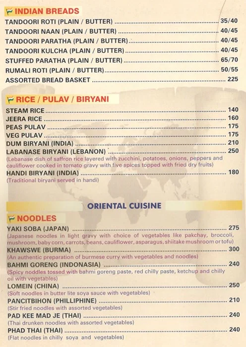 Flag's menu 