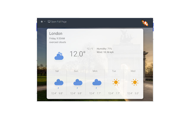 Weather Forecast chrome extension