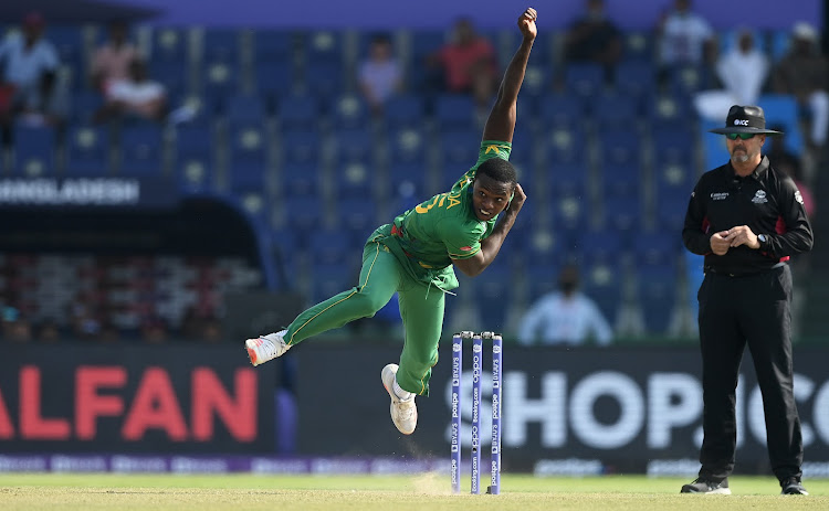 Kagiso Rabada took three wickets in three successive overs and was voted the player of the match.