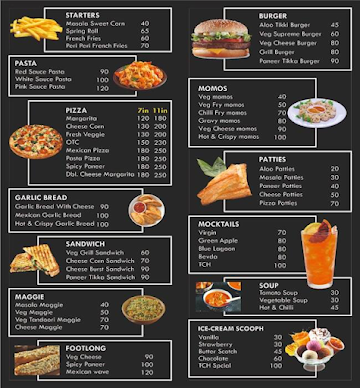 Coffee Hub menu 