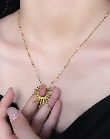 Collier femme Pendentif soleil Acie - 2