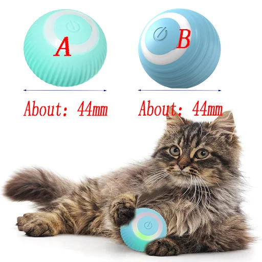 Electric Cat Ball Toys Smart Automatic Rolling Cat Toys for Cats Training Self Moving Kitten Exercise Toys Pet Accessori