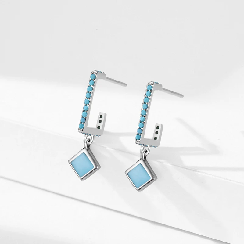 Boucles d'oreilles vintage pour femmes en argent sterling S925