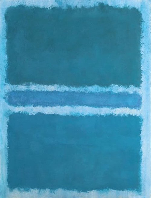 Mark Rothko, Untitled (Blue Divided by Blue), 1966, private collection