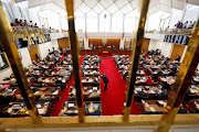 Members of the North Carolina legislature’s House chamber meet before an imminent debate over a bill limiting most abortions to the first trimester of pregnancy, a sharp drop from the state’s current limit of 20 weeks gestation, at the State Capitol in Raleigh, North Carolina, US, May 3, 2023. 