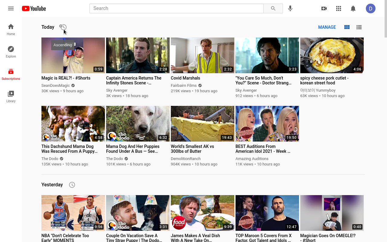 Duration Sort for YouTube Subscriptions Preview image 2