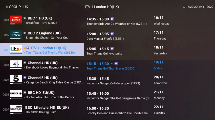 Normal EPG