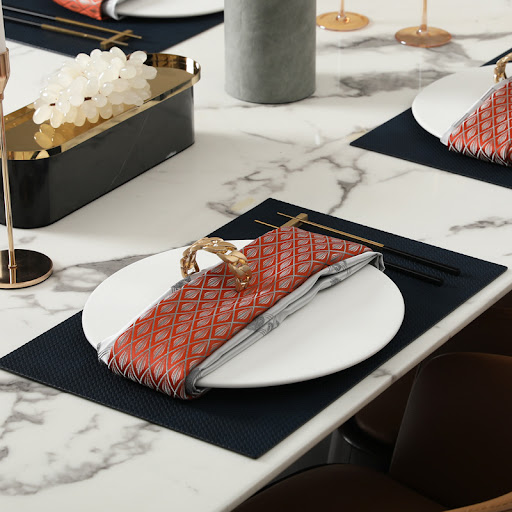 Title 7, Creative Weaving Leather Placemat Waterproof, p...