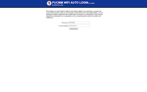 PUCMM WIFI Auto Login