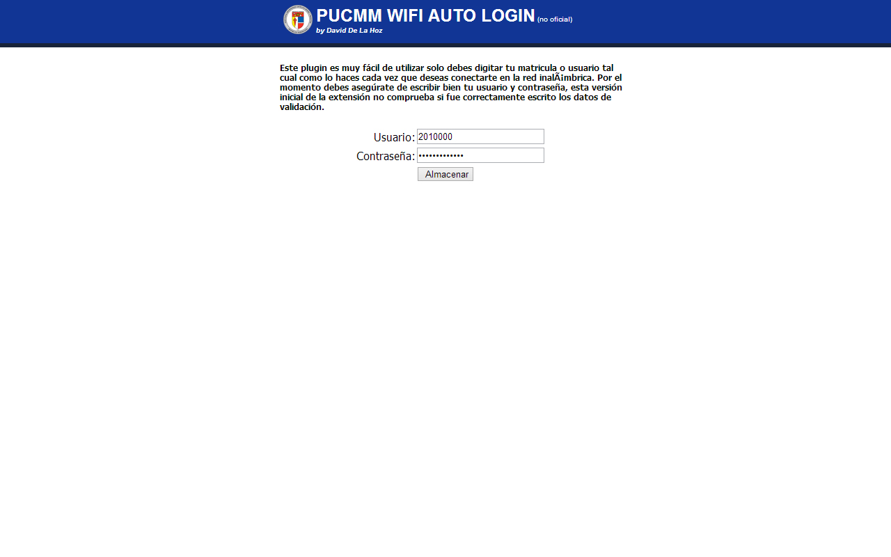 PUCMM WIFI Auto Login Preview image 0