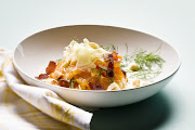 Naartjie, fennel and biltong salad.