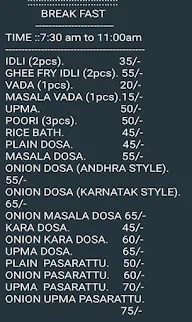 Balaji Mess menu 2