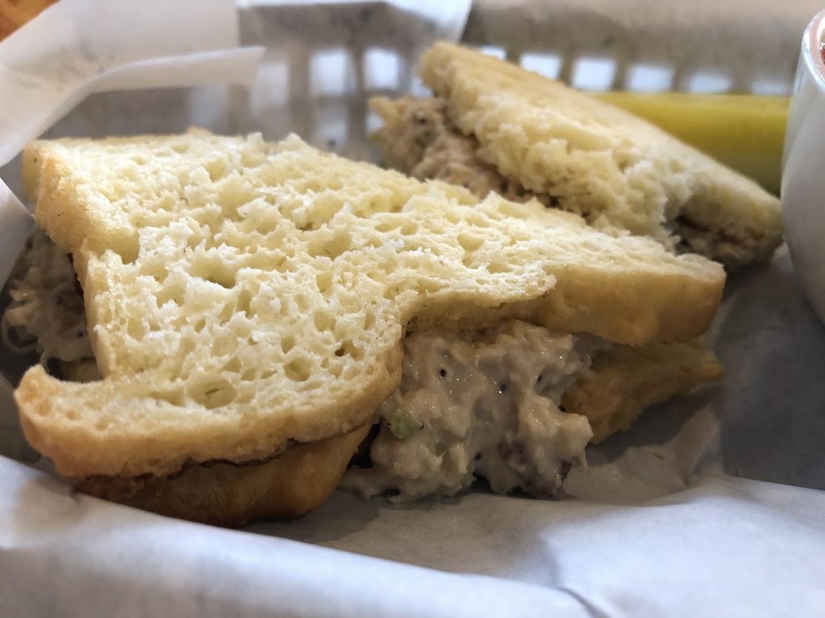 Thick, fluffy, tasty homemade gluten-free bread.