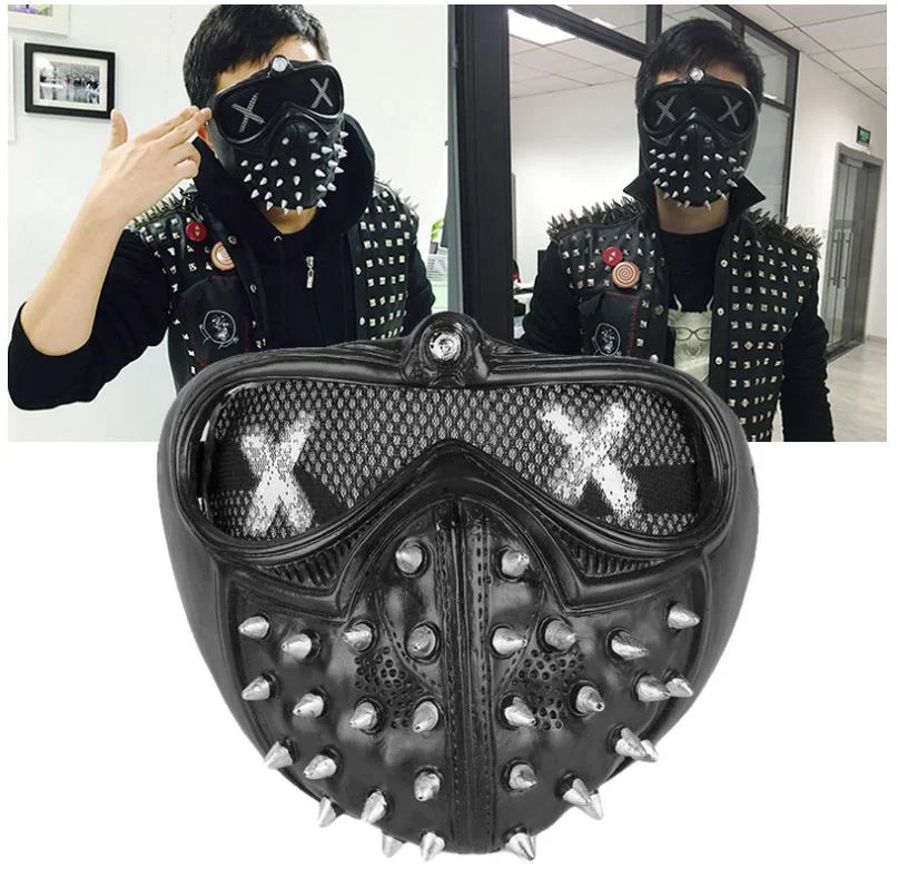 Máscara de cão de guarda demônio punk de Halloween Assuste e proteja com esta máscara única. Perfeita para festas a fantasia, eventos e Halloween.