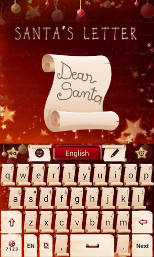 Santa's Letter Keyboard Theme