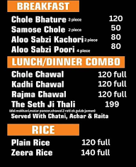 The Seth Ji menu 3