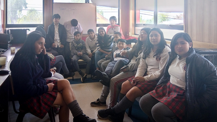 teaching english in chile while backpacking south america the author shown with her students