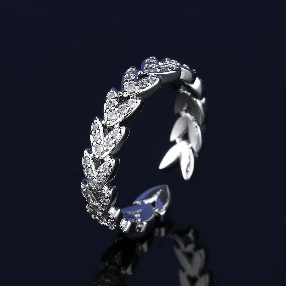 Bague Diamant Blé Droite pour Cérémonie, Simple et Polyvalente, S'accorde avec Tout en Mode. Un bijou élégant et intemporel.