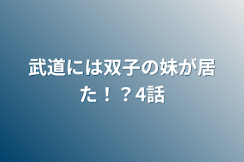 武道には双子の妹が居た！？4話