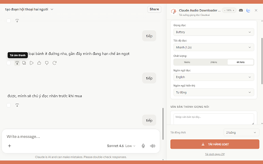 Claude Audio Downloader screenshot 3