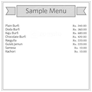 Shyam Sweets menu 