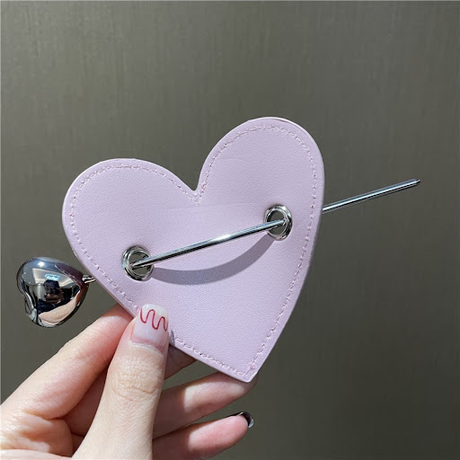 Title 6, Overlock Heart Leather Sequin Glossy Heart Hair...