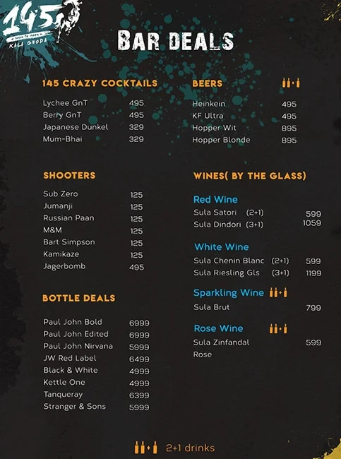 145 Bandra menu 