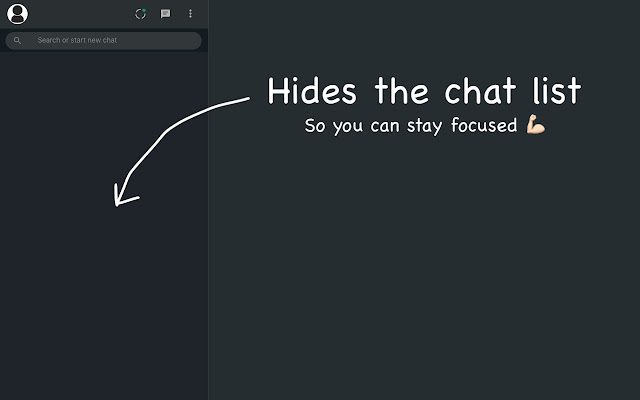 Focus for Whatsapp Web chrome extension