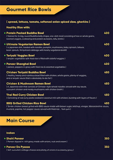 Hungrazy Xpress menu 