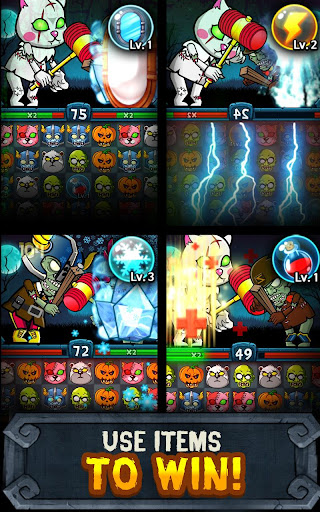 ZombiePoww: Real-time Action Puzzle Battle