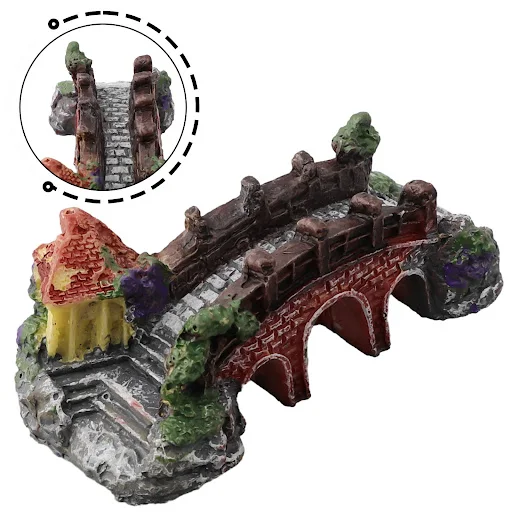 Decoration Background Aquarium Ornaments For Fish Tank Bridge Landscape Landscaping Accessories Pet Supplies Resin Tree 