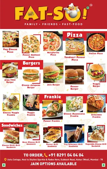 Fat-So! menu 