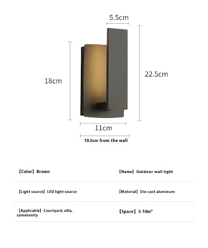 Title 2, Waterproof Wall Lamp Outdoor Villa Balcony