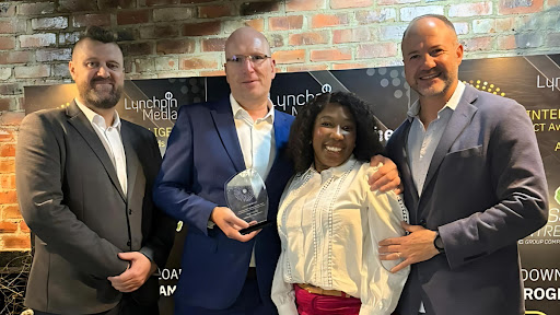 From left: Phillip de Waal: Systems Engineering Manager, SADC & WECA, Gerhard Fourie: Channel Sales Manager, SSA & IOI, Zanele Ntsokota: Senior Field Marketing Manager, SADC & WECA Regions, Alex Russell: Regional Sales Manager, SADC.