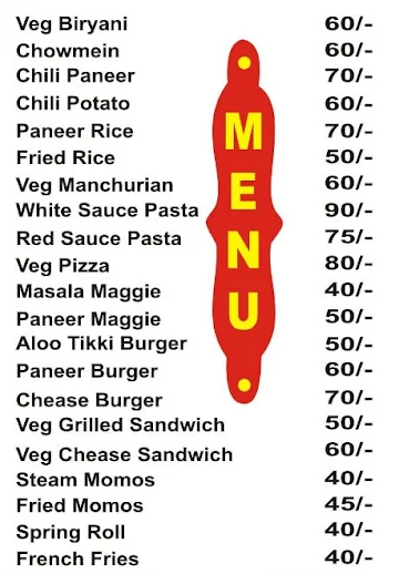 Foodies menu 