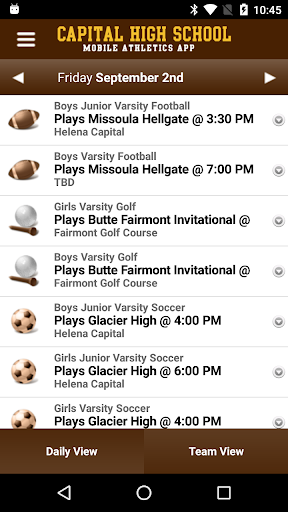 Screenshot CHS Bruin Mobile