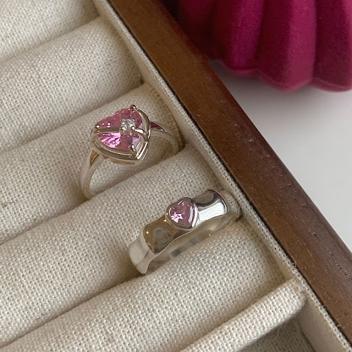 Title 5, Fashion Loving Heart Zircon Ring For Women, a s...