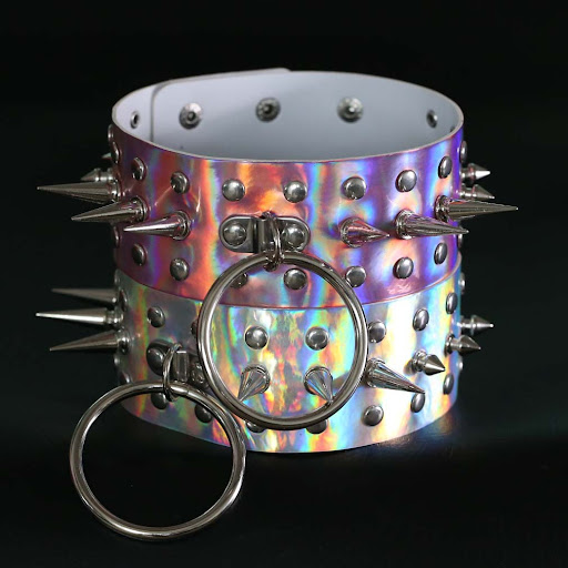 Title 6, European and American Punk Spike Rivet Bound Ne...