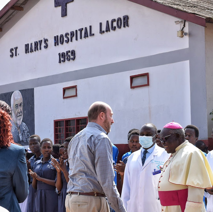 U.S. Ambassador to Uganda H.E William Popp at St. Mary's Hospital Lacor