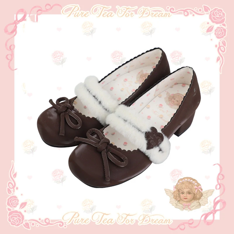 Pluche Mary Jane damesschoenen met medium en lage hak, comfort en stijl voor dagelijks gebruik, perfect voor elke gelegenheid.