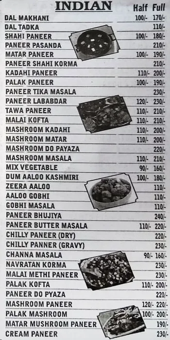 Banke Bihari Restaurant menu 