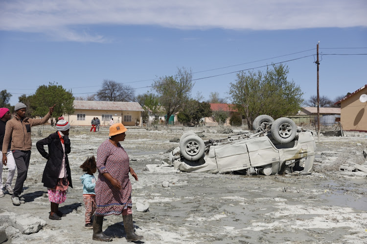 Community members in townships in Jagersfontein near Bloemfontein, count their losses after a tailings dam collapsed and left private property and public infrastructure in ruins.