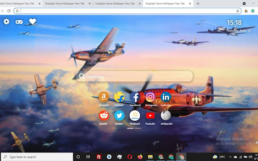 Dogfight Game Wallpaper New Tab Theme