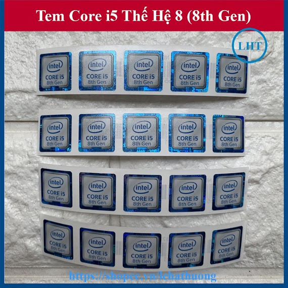 Tem Máy Tính Core I5 Thế Hệ 8 (8Th Gen) - Màu Trắng Xanh