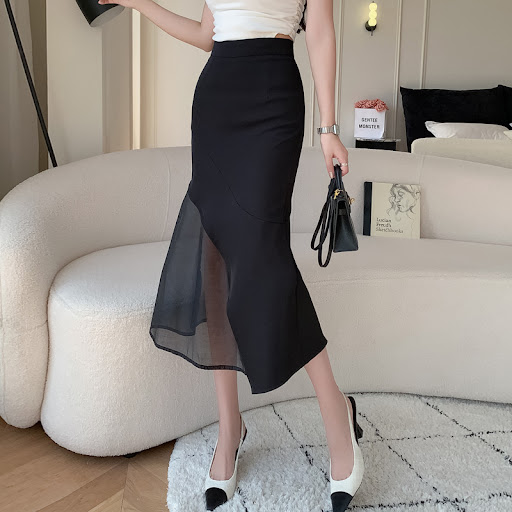 Title 7, Slightly Transparent Design High Waist Ruffles ...