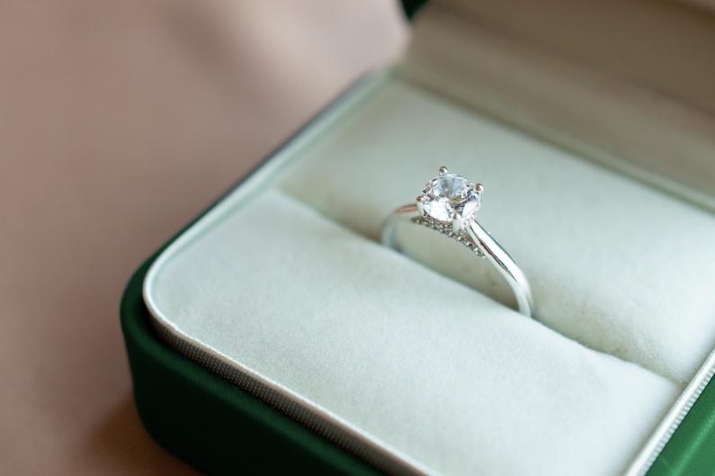 cushion cut diamond ring