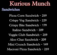 Kurious Munch menu 1