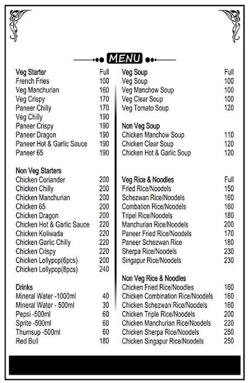 Bistro Shawrma menu 