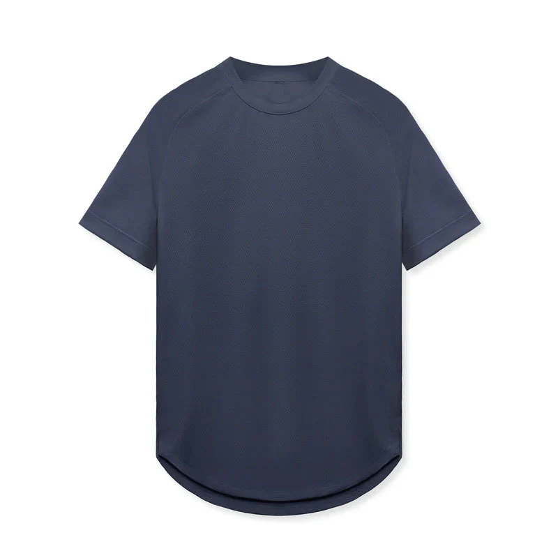 Camiseta de manga corta para hombre de talla grande, malla transpirable, secado rápido, ideal para ejercicio y deporte.