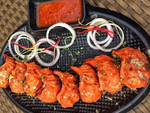 Prawn Tandoori Momos With House Momos Chilli Dip And Mayonnaise Dip